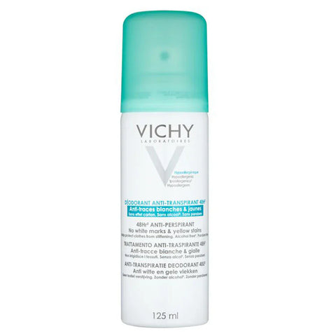 VICHY 48H ANTI-PERSPIRANT SPRAY DEODORANT ANTI-YELLOW & WHITE STAINS 125 ML