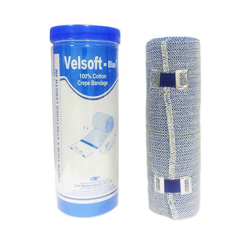 VELPEAU BLUE CREPE BANDAGE 15CM