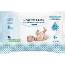 GILBERT BIODEGRADABLE BABY WIPES - 70 WIPES