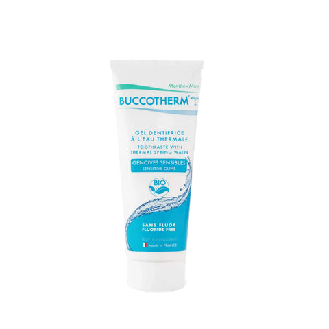 BUCCOTHERM CERTIFIED ORGANIC SENSITIVE GUMS TOOTHPASTE WITHOUT FLUORIDE 75ML