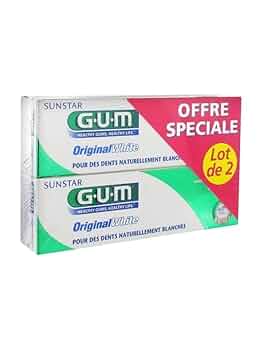 GUM ORIGINAL WHITE TOOTHPASTE 75ML PACK OF 2